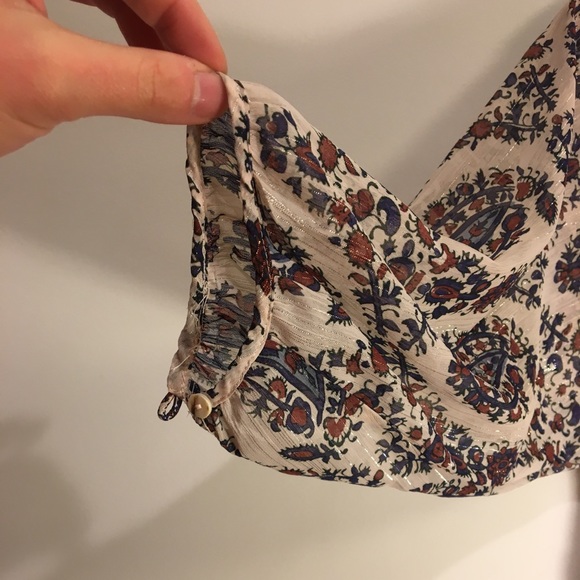 Sheer paisley Anthropologie dress with slip - Picture 4 of 7